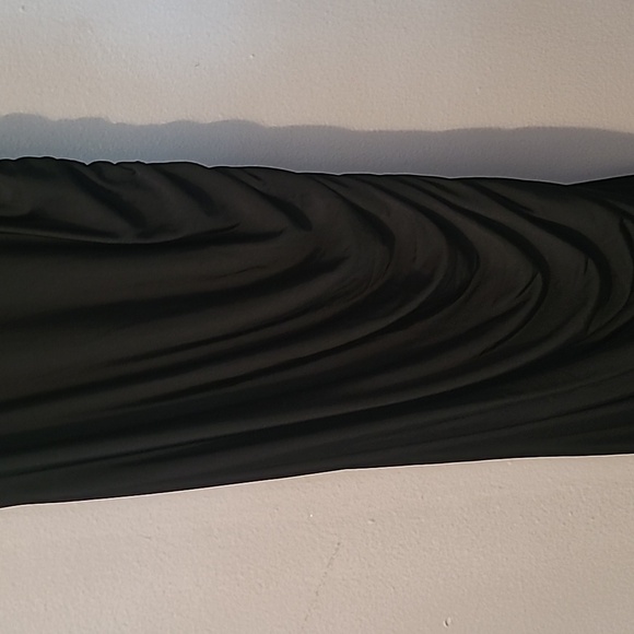 Intimately Free People Black Slinky Stretchy Ruched Side Little Black Dress Sz S - Picture 5 of 12